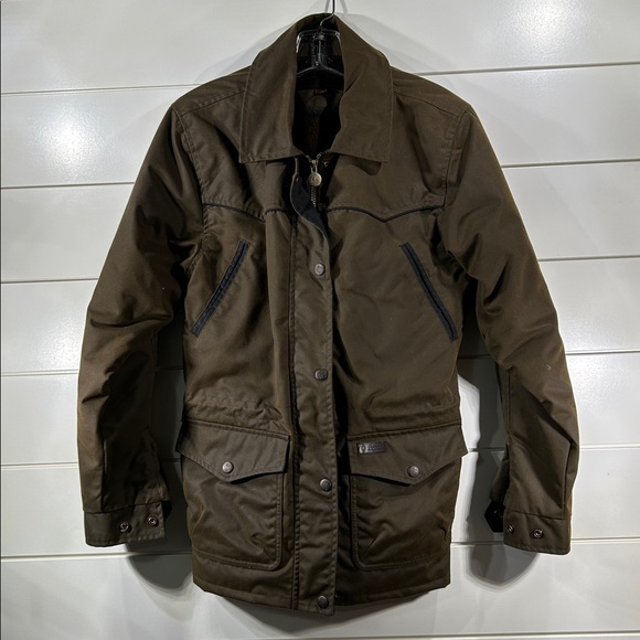 Outback Trading Company Ladies Roundup Waxed Brown Jacket Oikskin - Picture 8 of 13